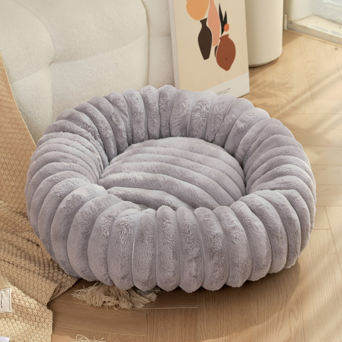 Round Plush Pet Bed