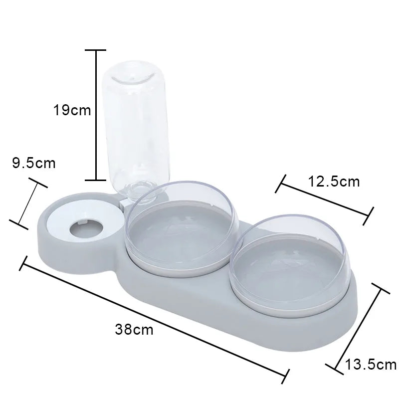 Pet Double Bowls Feeder